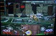 Namco Point Blank PCB Repair. Shows 2 RAMs disabled, now bars are grey