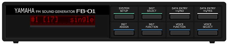 Yamaha FB-01 FM Sound Generator in MAME